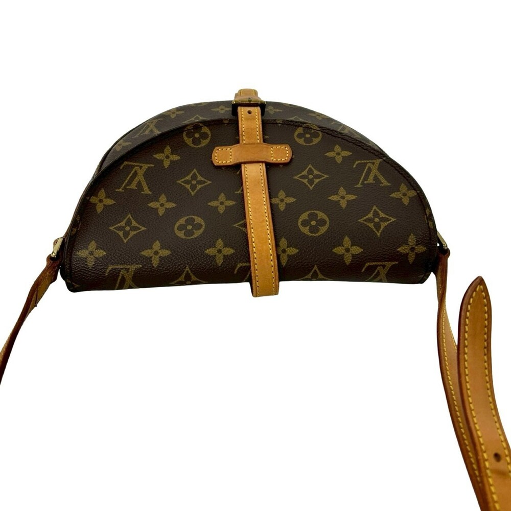 LOUIS VUITTON Authentic Brown Monogram Leather Pochette Shoulder Bag - Picture 4 of 10